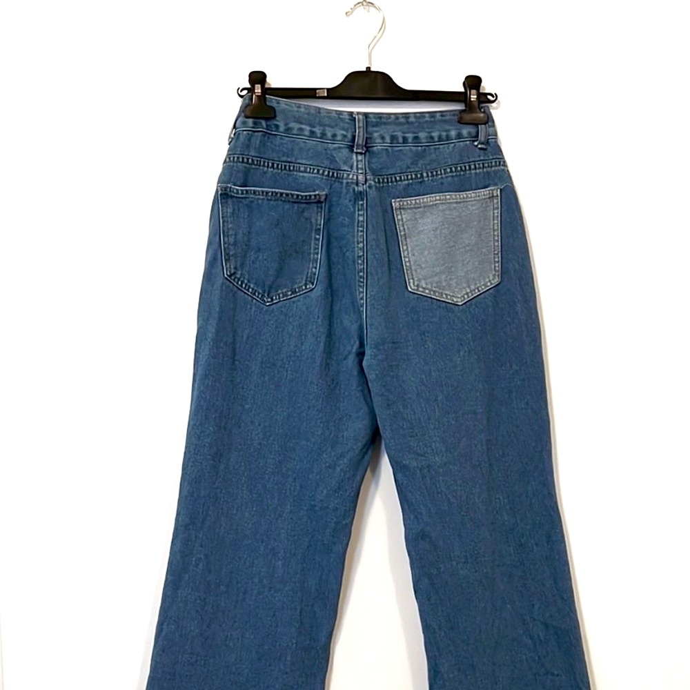 SHEIN Patchwork High Rise Jeans - Picture 7 of 7